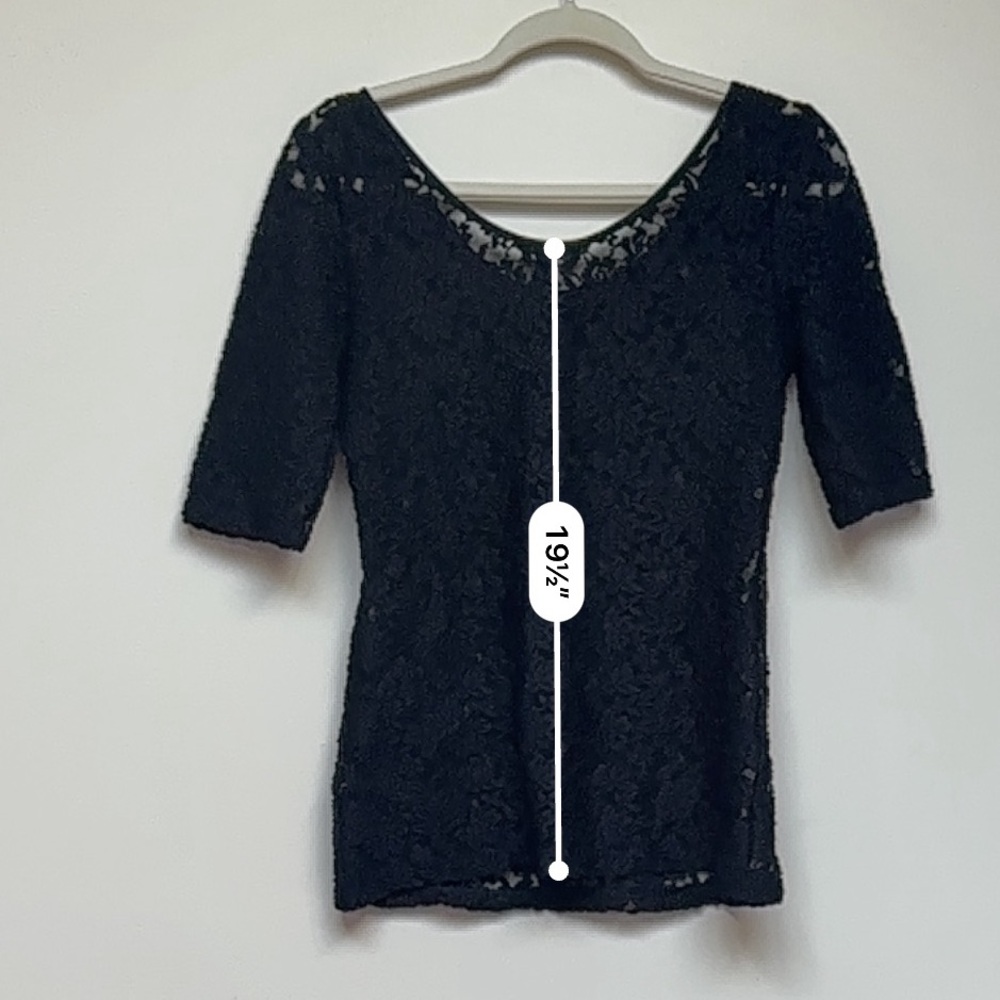 Banana Republic Stretch Black Lace Top Size Medium - Picture 8 of 8